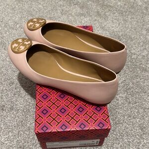 Tory Burch pink flats with box